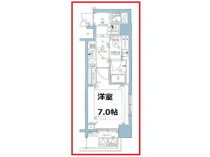 エクセルシオール押上(1K/5階)の間取り写真