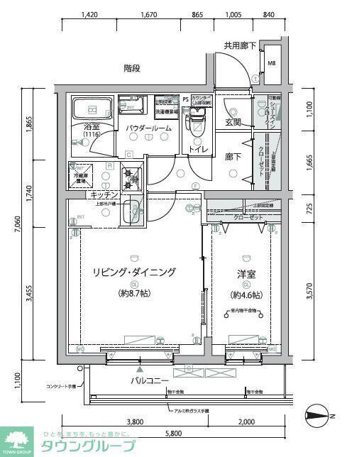 ARCOBALENO NERIMA(1LDK/3階)の間取り写真