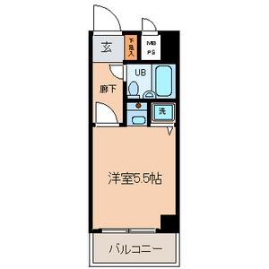 日神パレステージ藤沢(ワンルーム/4階)の間取り写真