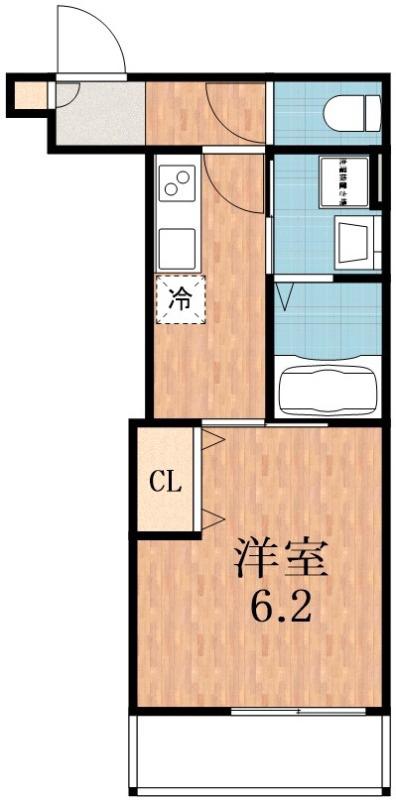西今川共同(1K/2階)の間取り写真