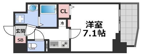 METROSA深江橋(1K/9階)の間取り写真