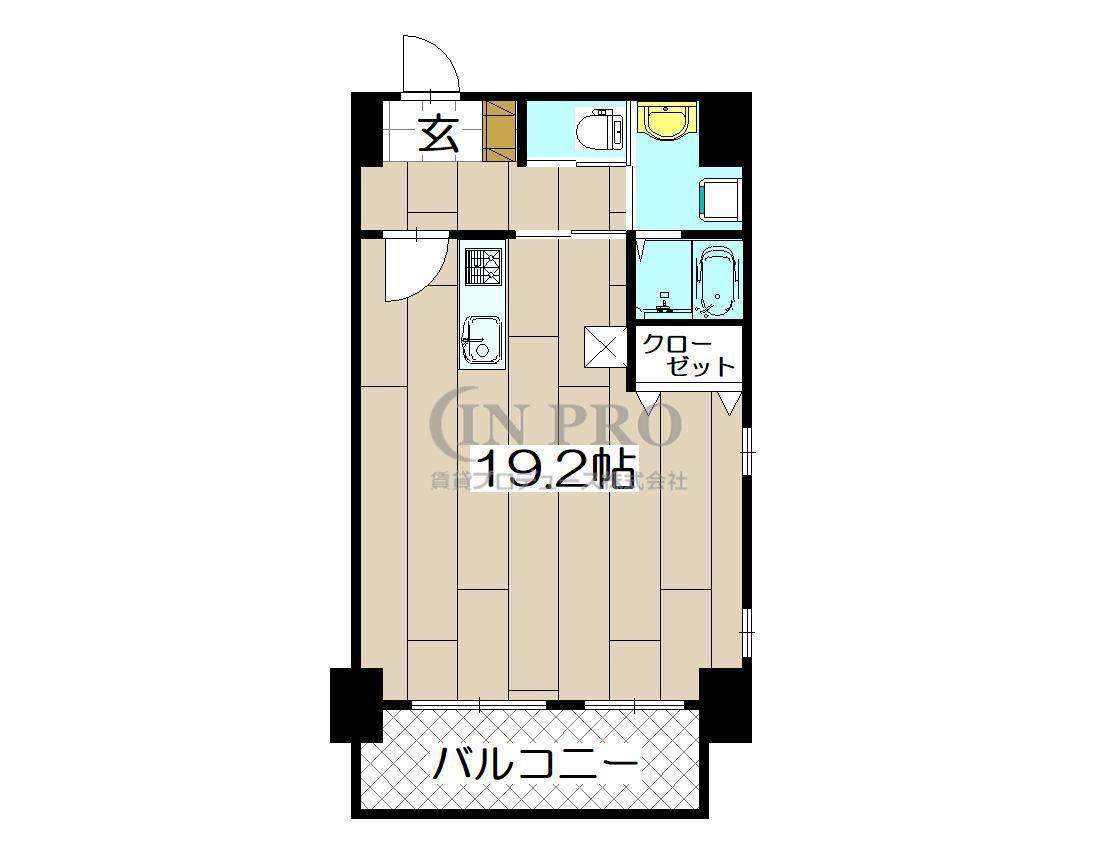 エスズイン日蒔野(ワンルーム/3階)の間取り写真
