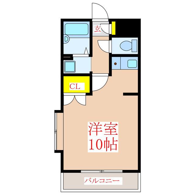 サンライズHILL(ワンルーム/3階)の間取り写真