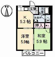 アーバンライフA(2K/1階)の間取り写真