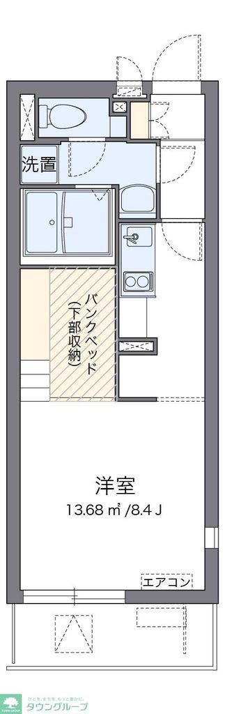 ミランダエレガンス(ワンルーム/1階)の間取り写真