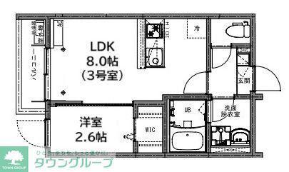 KEIAI RESIDENCE 東村山(1LDK/1階)の間取り写真
