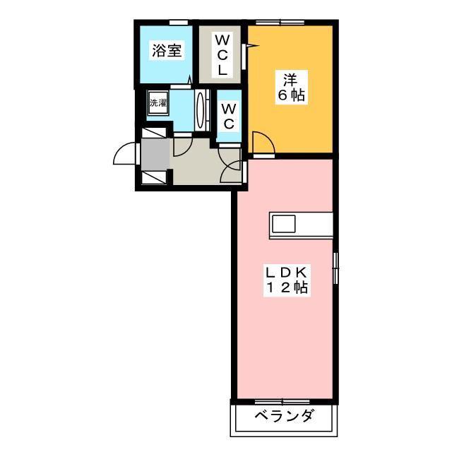 COZY COURTII(1LDK/1階)の間取り写真