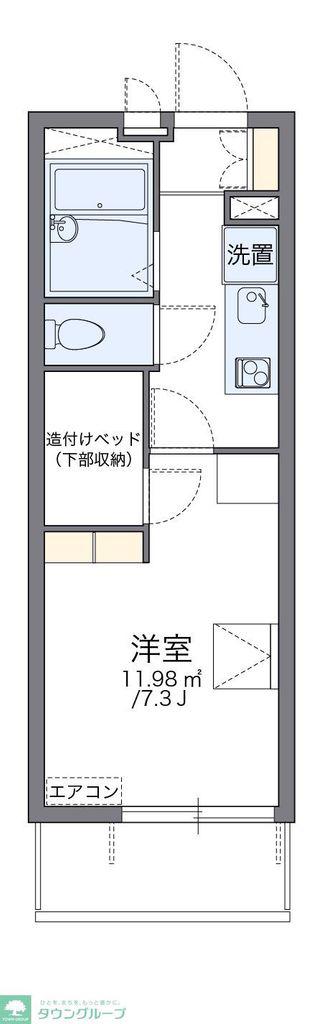 レオパレスリラ大南(1K/2階)の間取り写真