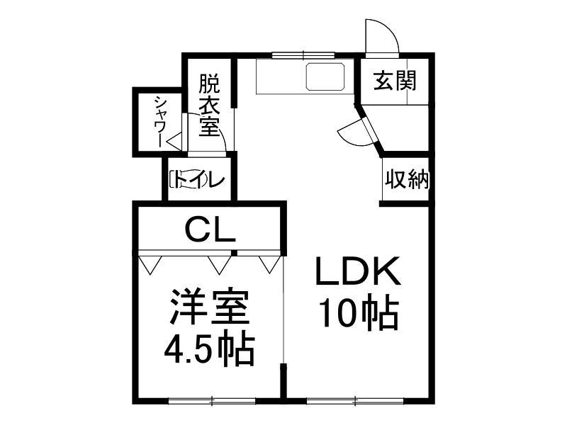 サンハイツ(1LDK/1階)の間取り写真