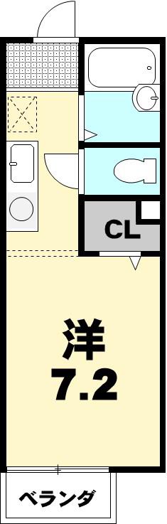 ハイツ藤井(ワンルーム/1階)の間取り写真