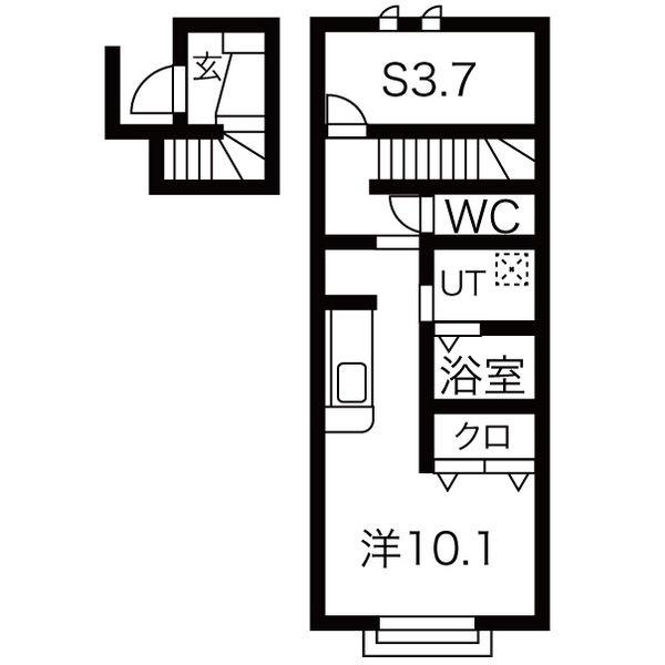 たのし荘(1SLDK/2階)の間取り写真