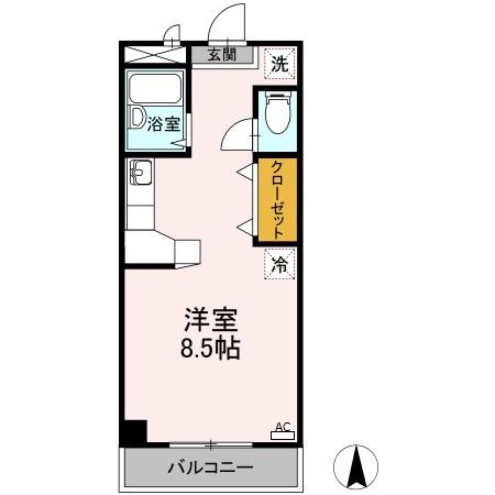 アトリエ(ワンルーム/3階)の間取り写真