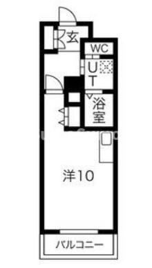 S-FORT神戸神楽町(ワンルーム/6階)の間取り写真