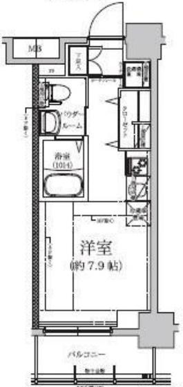 クラリッサ川崎イースト(ワンルーム/2階)の間取り写真