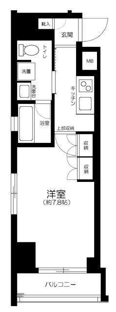AXAS銀座アジールコート(1K/5階)の間取り写真