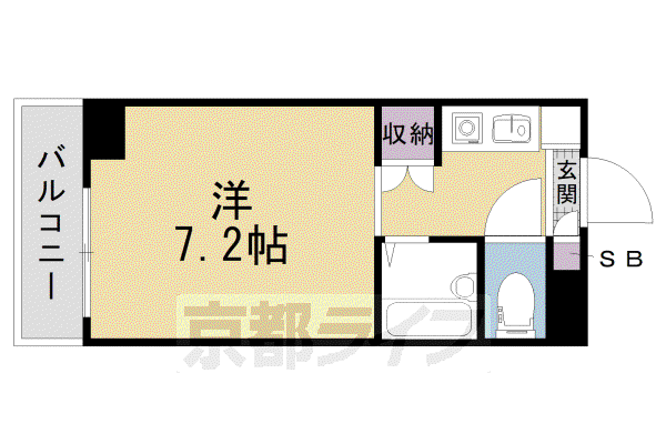 セントガーデン(1K/4階)の間取り写真
