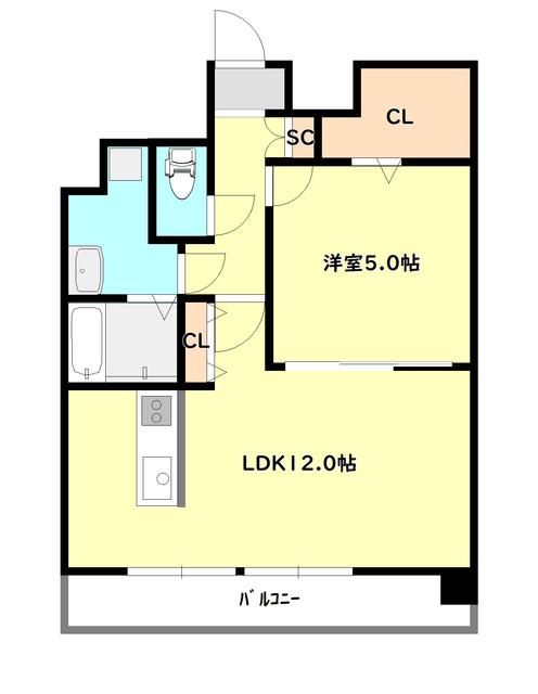 プルシェンディア(1LDK/3階)の間取り写真