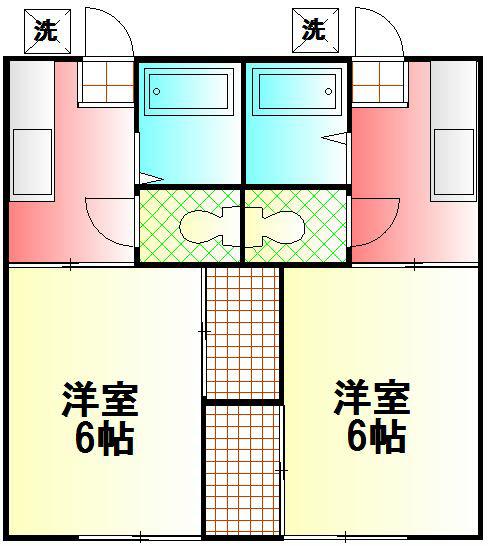 飯田第5ハイツ(1K/1階)の間取り写真