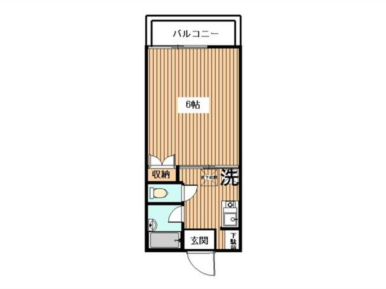 グランデュール蒲田(1K/1階)の間取り写真