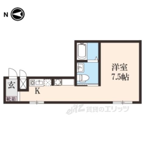 CUBESUCREKYOTOSTATIO(1K/5階)の間取り写真