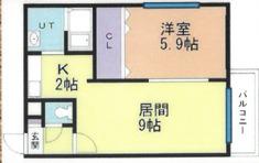 コンフォート琴似(1LDK/4階)の間取り写真