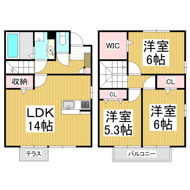 FIRST・BRANCH B(3LDK/1階)の間取り写真