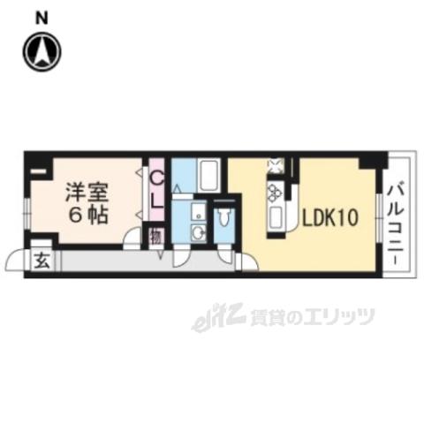 エンフォルド(1LDK/4階)の間取り写真