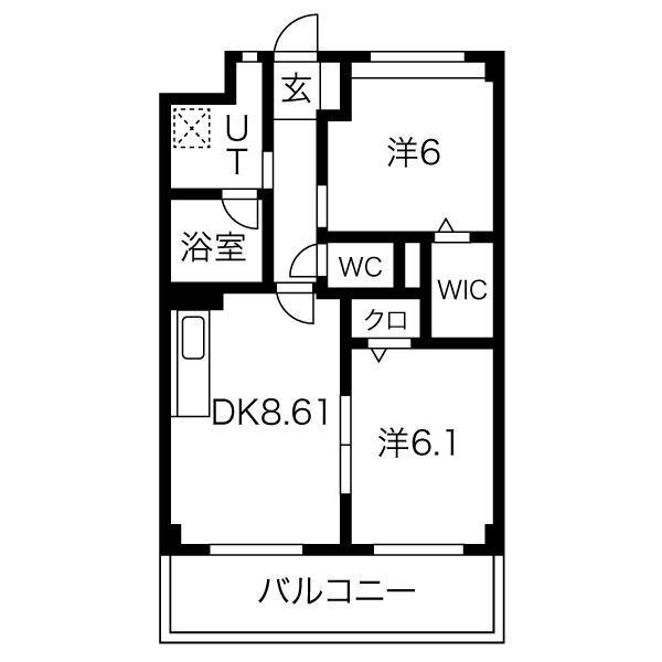 ＪＲ東海道本線 共和駅 徒歩20分 3階建 築23年(2LDK/3階)の間取り写真