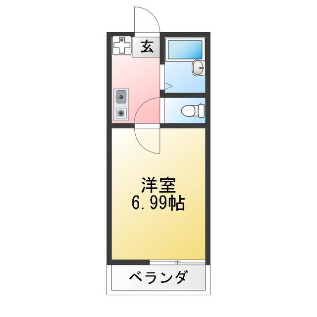 シティ追浜東(1K/2階)の間取り写真