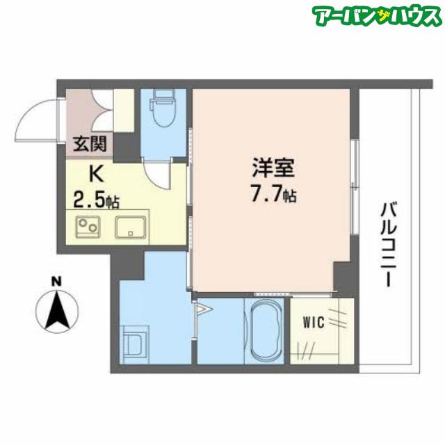 モンターニュ(1K/3階)の間取り写真
