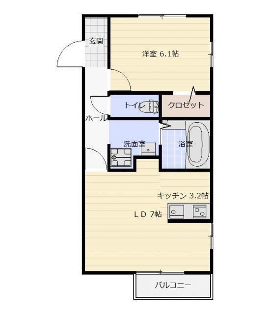 パストラル西大島(1LDK/2階)の間取り写真