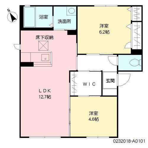 A・K HEIMAT I(2LDK/1階)の間取り写真