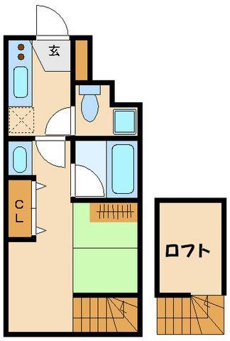 クラソ千歳烏山(1K/1階)の間取り写真