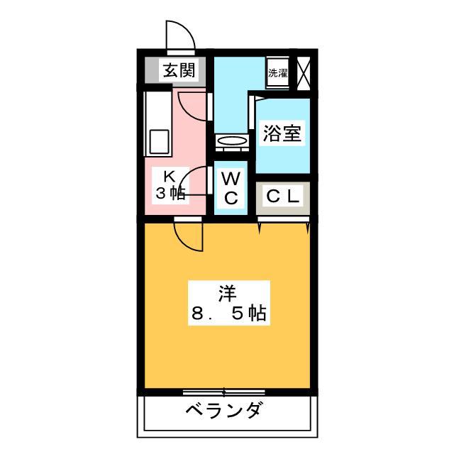 ゴオナカマンションII(1K/3階)の間取り写真