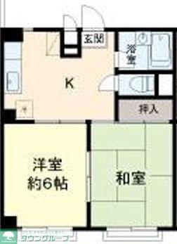 コンフォール西八王子(2DK/2階)の間取り写真