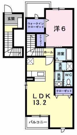 ベルテール(1LDK/2階)の間取り写真