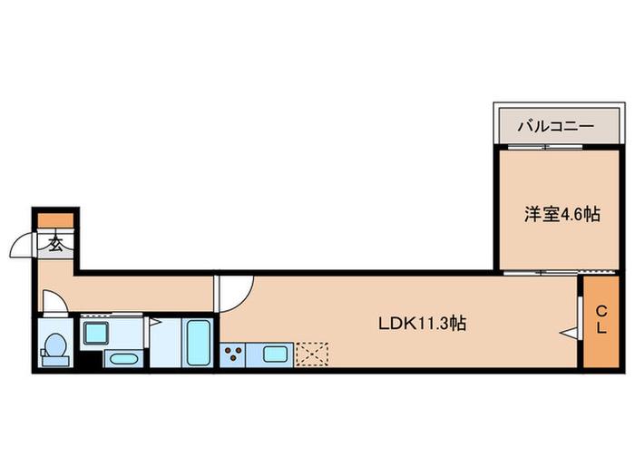 グラナーデ徳丸(1LDK/3階)の間取り写真