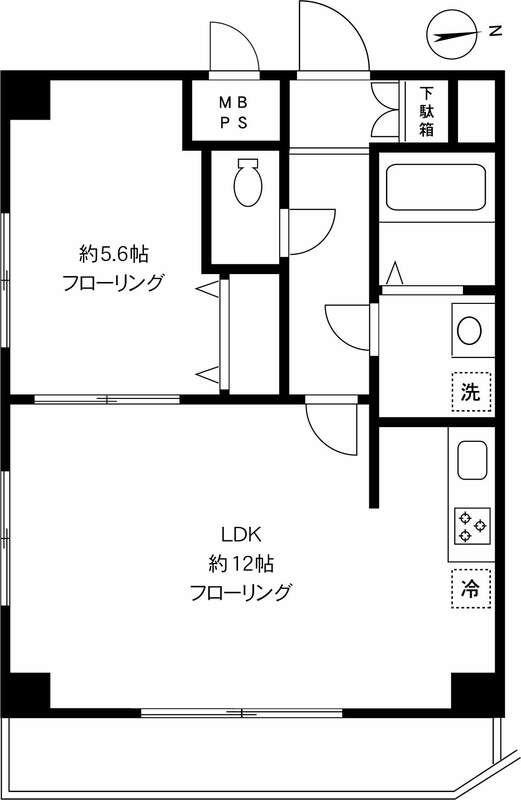 セントエルモ阿佐ヶ谷北(1LDK/5階)の間取り写真