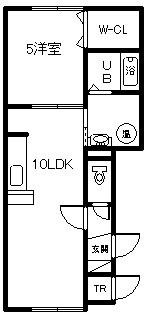 エル9条通(1LDK/2階)の間取り写真