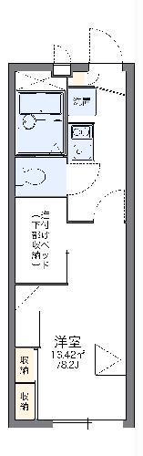 レオパレス彩(1K/2階)の間取り写真