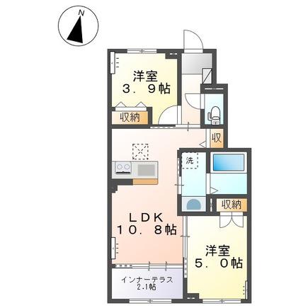 LUMINE (2LDK/1階)の間取り写真