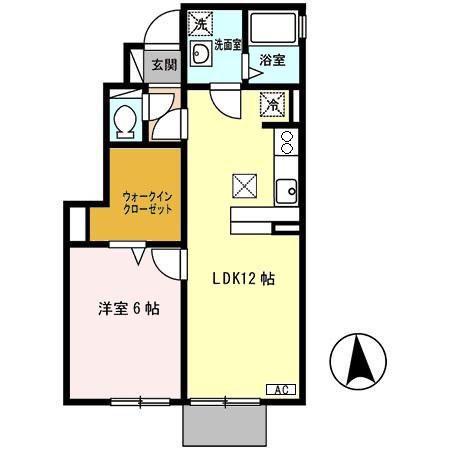 アーバンハイツ七日町(1LDK/1階)の間取り写真