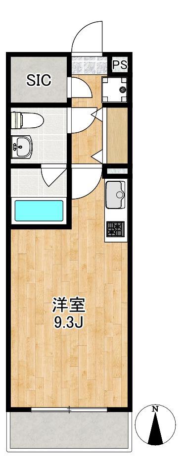 ドミール所沢V(ワンルーム/3階)の間取り写真