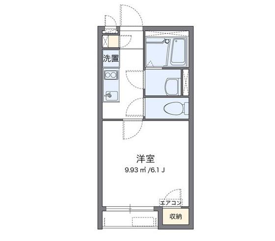 クレイノサンアクール(1K/1階)の間取り写真