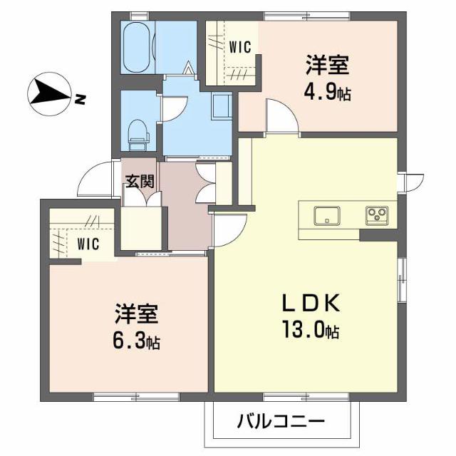 SH・ベル エトワール(2LDK/2階)の間取り写真