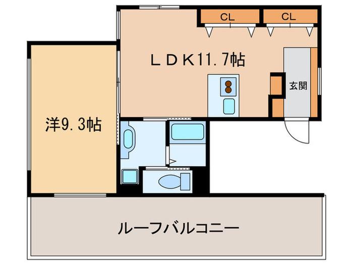 LIVE LOVE ウエスト KOBE(1LDK/5階)の間取り写真