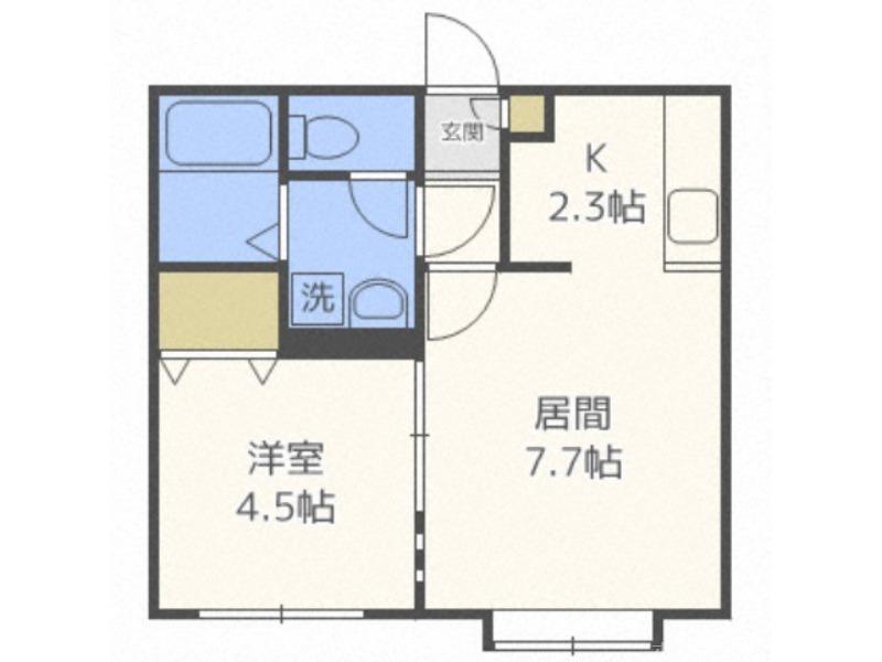 ノラヴェール(1LDK/3階)の間取り写真