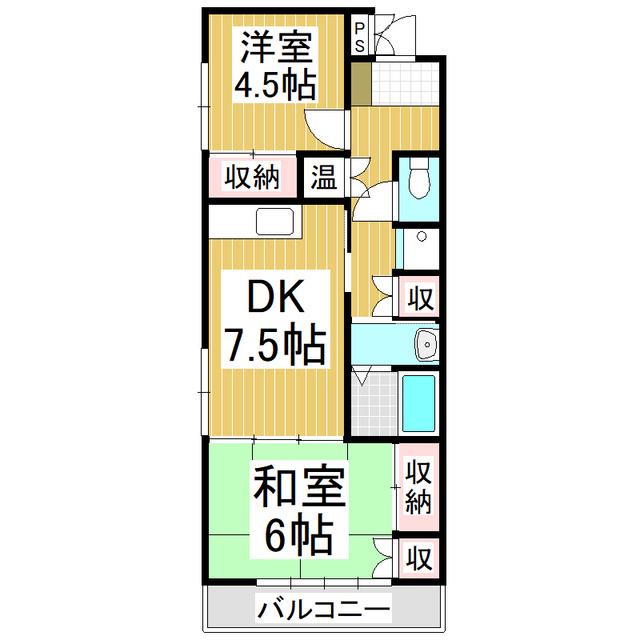 メゾン・ド・タキザワ(2DK/3階)の間取り写真