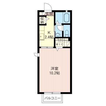 グレースIII番館(1K/2階)の間取り写真