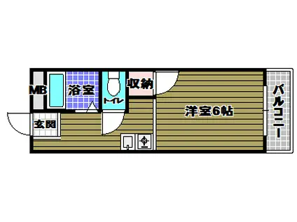 メゾンドクレール(1K/2階)の間取り写真